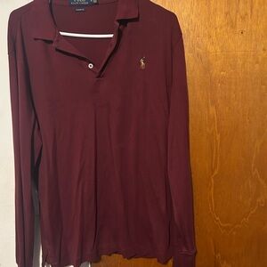 Ralph Lauren Red Polo Shirt Classic Knit